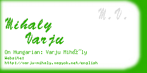 mihaly varju business card